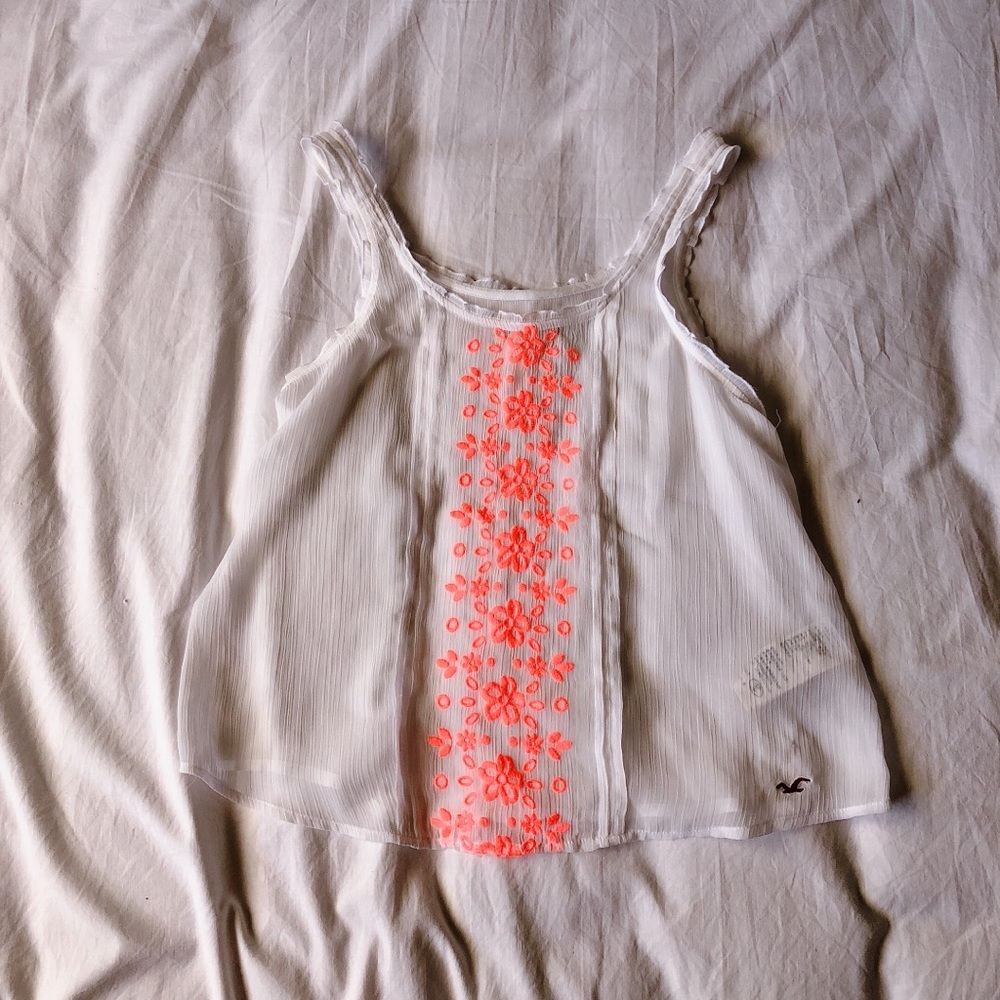 Hollister White Tank Top